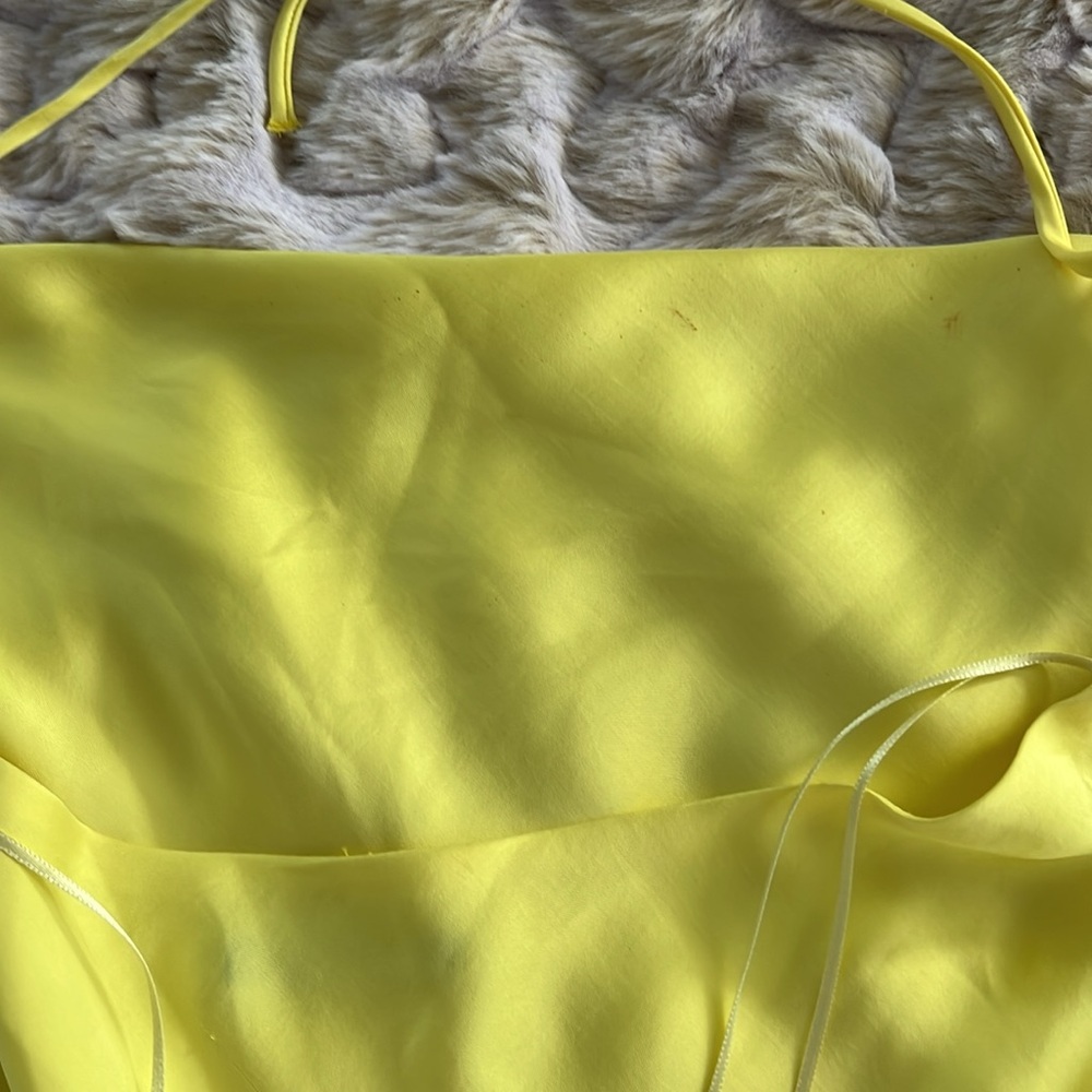 Zara Yellow Halter Slip Dress - Picture 8 of 8